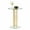Clear/Brass, variant on mDesign Long Metal and Glass Top Rectangular Coffee Accent Table - Clear/Chrome