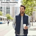 thumbnail image 5 of COUVER Men's Lightweight Full Zip Puffer Vest Olive M, 5 of 6