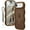 Brown, variant on Dteck Curly Wavy Frame Case for iPhone 17 Pro Max, Compatible with MagSafe, Shockproof Translucent Frosted Back Phone Cover,Brown