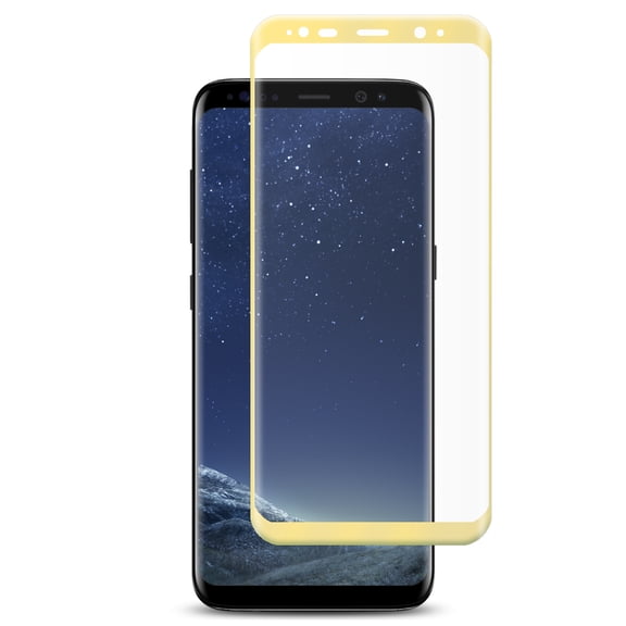 Samsung Galaxy S8 Plus Full Cover (Gold) 3D Tempered Glass Screen Protector
