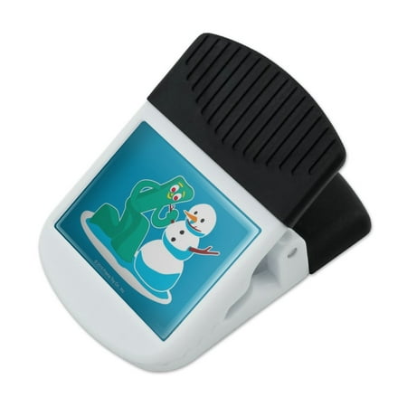 

Gumby Making A Snowman Refrigerator Fridge Magnet Magnetic Hanging Hook Note Snack Clip