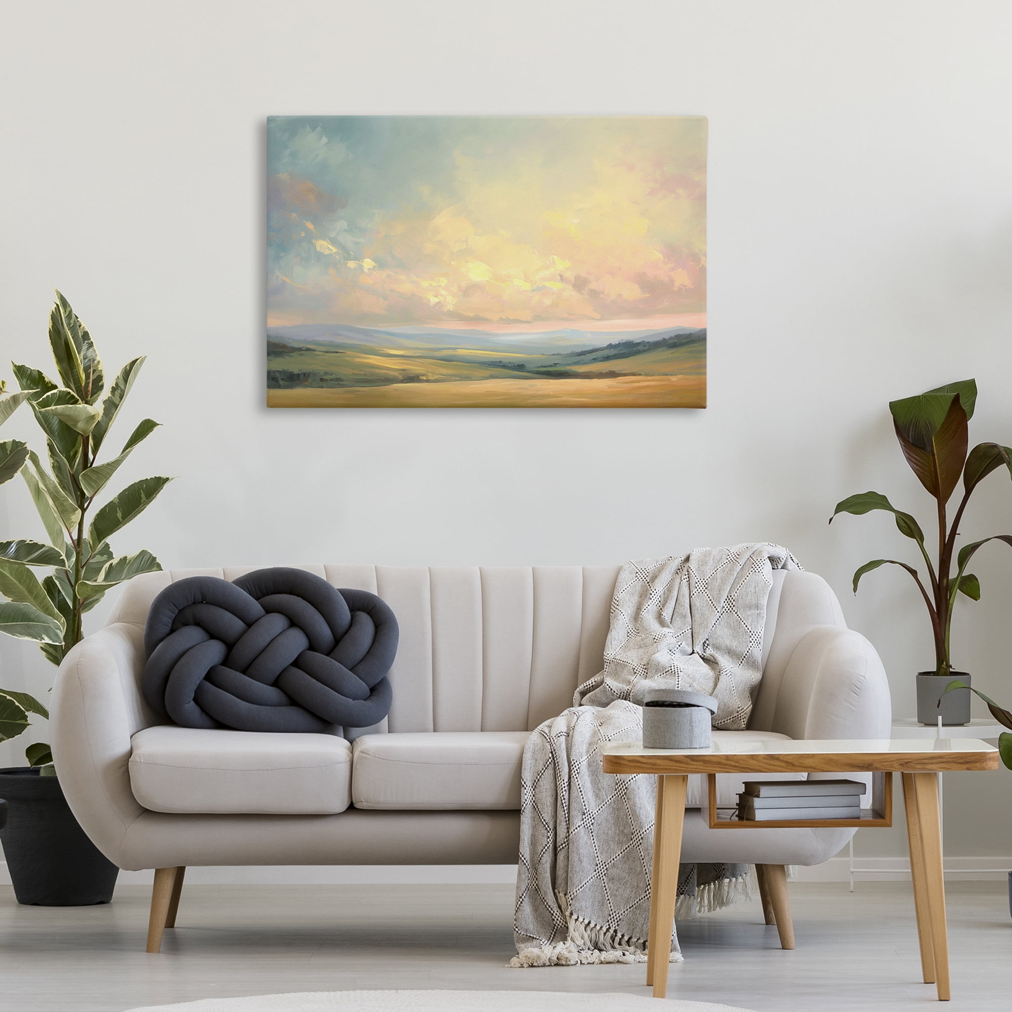 Stupell Industries Tranquil Twilight Fields Landscape & Nature Painting Wrapped Canvas Art Print Wall Art, 36 x 24