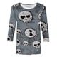 thumbnail image 4 of Moda mujer camiseta estampada de longitud media 3/4 mangas blusa cuello redondo casual tops Fridja  czfsfas3010, 4 of 5