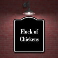 thumbnail image 2 of Flock of Chickens BLACK Aluminum Composite Sign 8.5''x10'', 2 of 9