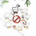 thumbnail image 1 of 8 Pcs Broches Dessin Animé Mini Épingles Émaillées Col à Revers Drôle Chat Oie Broche, 1 of 14