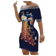 thumbnail image 1 of Birdeem Robe de Mode pour Femmes, Col en V, Impression 3D, Robe de Soirée Sans Bretelles, 1 of 7