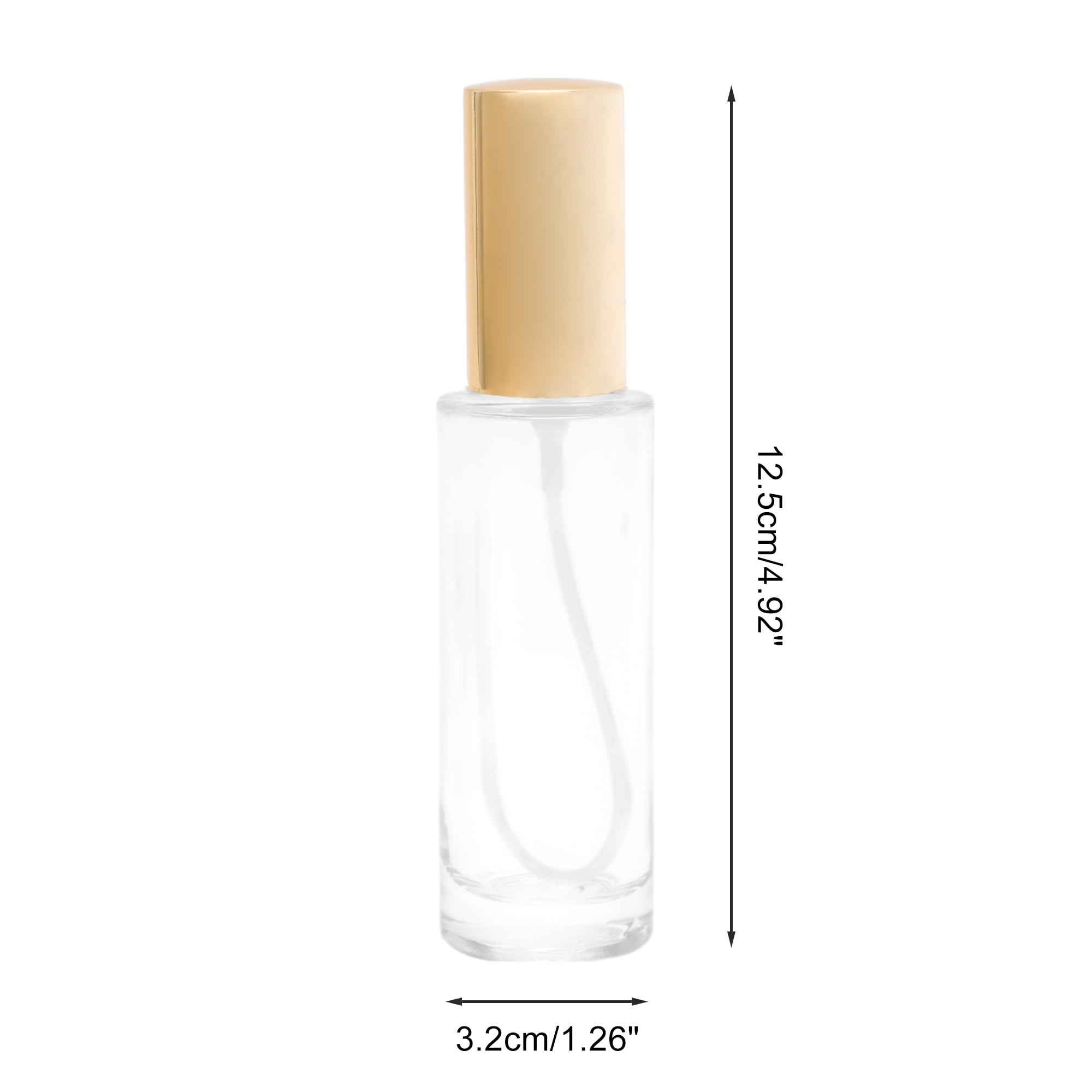 Unique Bargains Elegant 30ml/1oz Perfume Bottle with Spray 1 Pc Gold Cylindrical Bottle