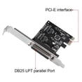 thumbnail image 3 of Tarjeta de expansión PCIE a Paralelo, Adaptador de Puerto Paralelo PCI Express a DB25 LPT con Soporte de Perfil bajo para Windows, para OS X y para Linux, SPP/EPP/ECP Unbranded DS05477, 3 of 7