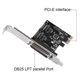 thumbnail image 3 of Ccdes S erounder Tarjeta de expansión PCIE a Paralelo, Adaptador de Puerto Paralelo PCI Express a DB25 LPT con Soporte de Perfil bajo para Windows, para OS X y para Linux, SPP/EPP/ECP ANGGREK Ocean Broad Surfboard Fins, 3 of 7