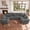 Gray, variant on SOULART 133.84" Boneless Sectional Couch,U Shaped Modular Sectional Sofa, Cloud Couches for Living Room, No Assembly Required, Green