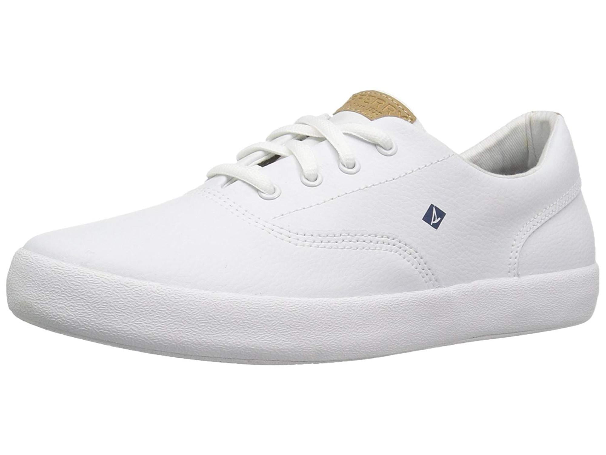 sperry wahoo white leather sneaker
