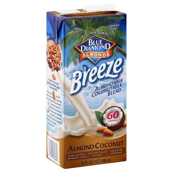 Blue Diamond Almond Breeze Almond Milk Coconut Milk Blend 32 oz Tetra Packs Pack of 6 by