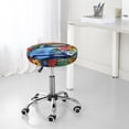 thumbnail image 7 of Bingfone Floral Truck Welcome Padded Round Bar Stool Cover Cushion with Elastic Fabric Round Chair Seat - Floral Truck Welcome, 7 of 7