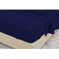 thumbnail image 2 of King Rayon Made From Bamboo Sheet Set - Softer Than Cotton King Size - Wrinkle Free - 16" Deep Pockets - 4 Piece - 1 Fitted Sheet, 1 Flat, 2 Pillowcases King Navy Blue, 2 of 3