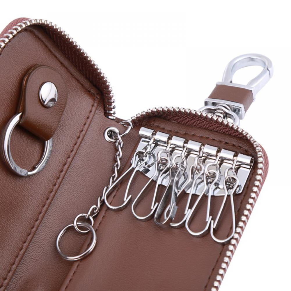 Men's Leather Key Wallet Waist Hanging Key Purse Peanut Housekeeper Covers  Zipper Pouch Keychain Women Organizer Car Key Holder