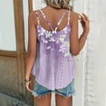 thumbnail image 5 of 2024 Womens Summer Tank Tops Flower Print Top Women Spaghetti Straps Sexy Pleated T-Shirts Sleeveless Vest Women's Round Neck Tank Top Casual Comfortable T Shirts, 5 of 5