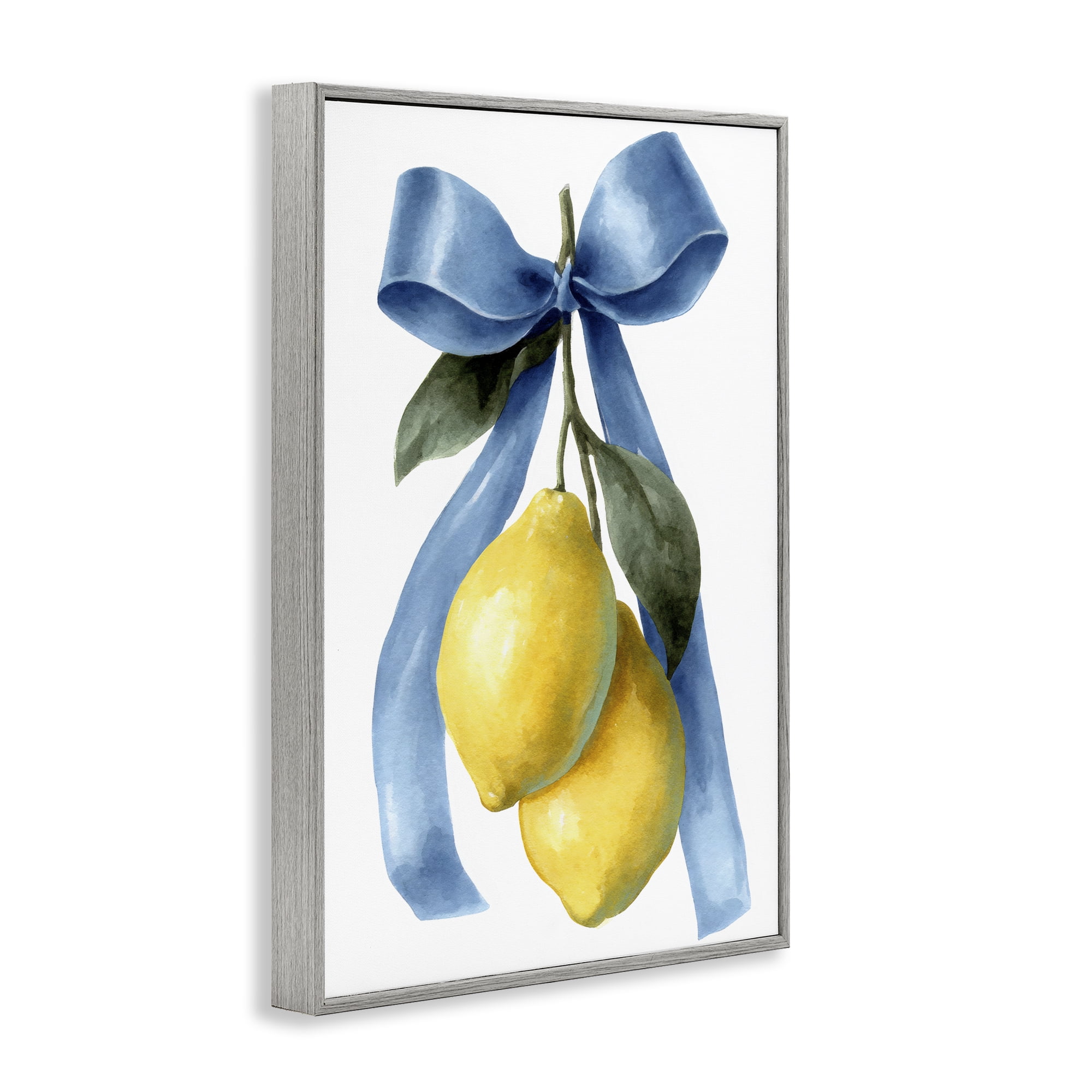 Stupell Industries Sweet & Sour Lemons Gray Framed Giclee Art, design by Petal Prints Design