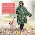 thumbnail image 4 of Green Highland Cow Dinosaur Pattern Wearable Oversized Blanket,Wearable Blanket Hoodie for Adults,Cozy Hooded Blankets with Super Pockets,Super Warm Fuzzy Pullover for Women & Men, 4 of 6