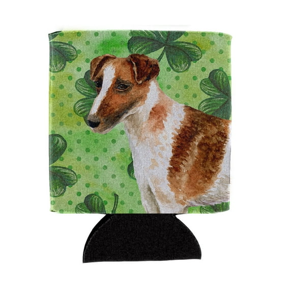 Carolines Treasures BB9821CC Smooth Fox Terrier St Patricks Can or Bottle Hugger Can Hugger multicolor