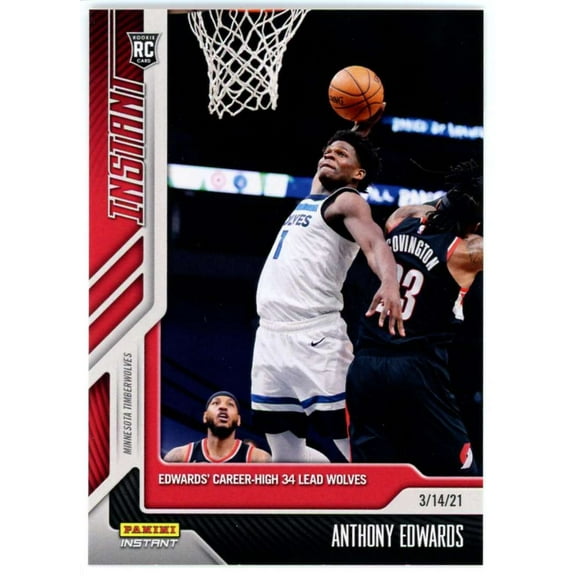 NBA 2020-21 Panini Instant /691 Anthony Edwards #99 (Rookie)
