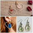 thumbnail image 6 of Uxcell 80Pcs Open Bezel, 4 Sizes Hexagon Resin Bezel Charm Pendant, Gold Tone, 6 of 6