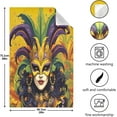 thumbnail image 3 of Coolnut Mardi Gras Carnival Mask Kitchen Dish Towel Set 4Pcs,Dishcloths Sets Fast Drying Kitchen Towels Tea Towels Gift Set for Drying Cleaning Cooking Baking339 Wash cloth, 3 of 7