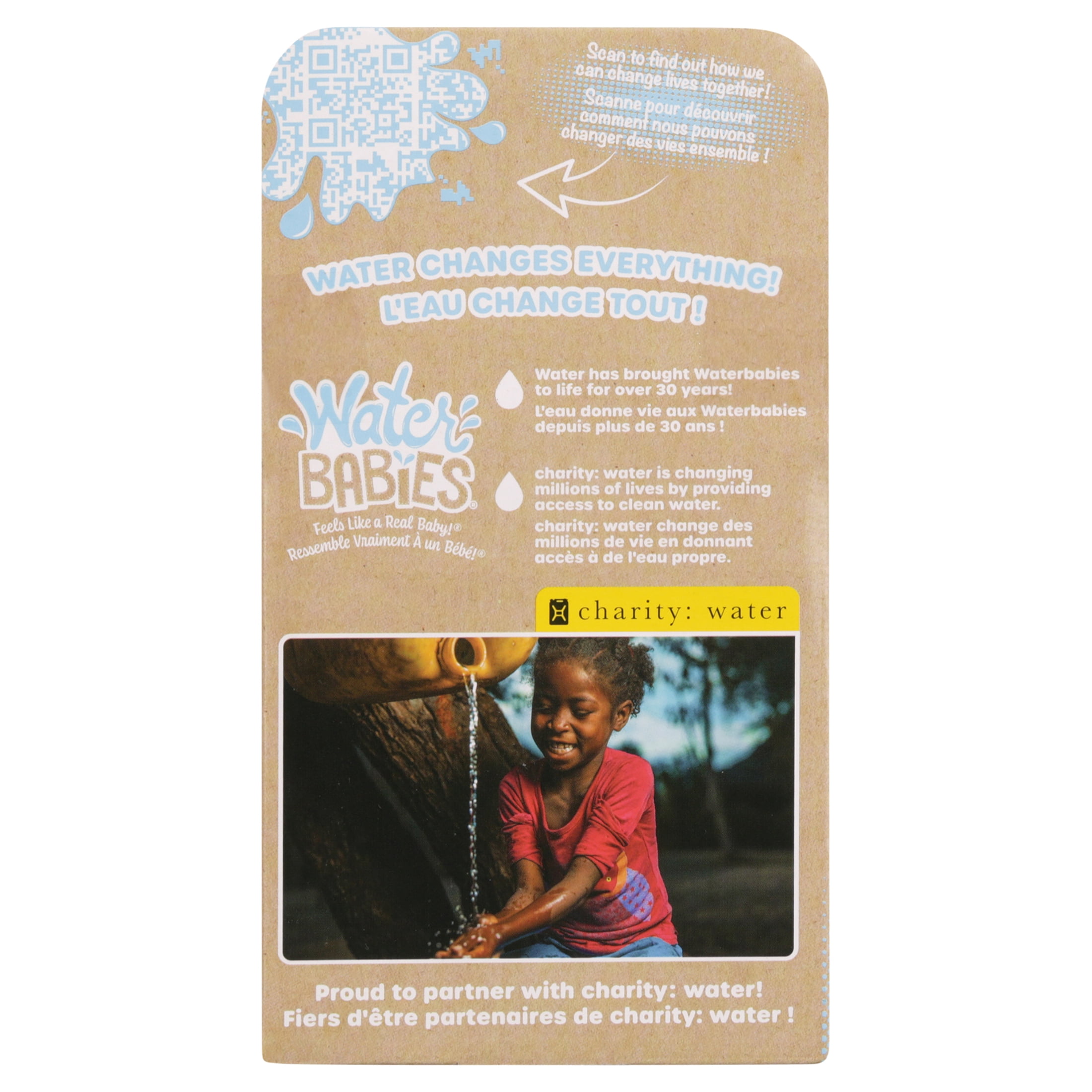 Wee WaterBabies Doll, Support a Partnership with charity: water, Water Filled Baby Doll, Giraffe, Yellow and Blue
