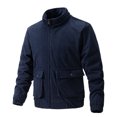 thumbnail image 2 of Lilgiuy Men's Winter Long Sleeved Cardigan Pockets Warm Plush Hooded Jacket Fleece Coat Gifts for Your Family or Friends, 2 of 4