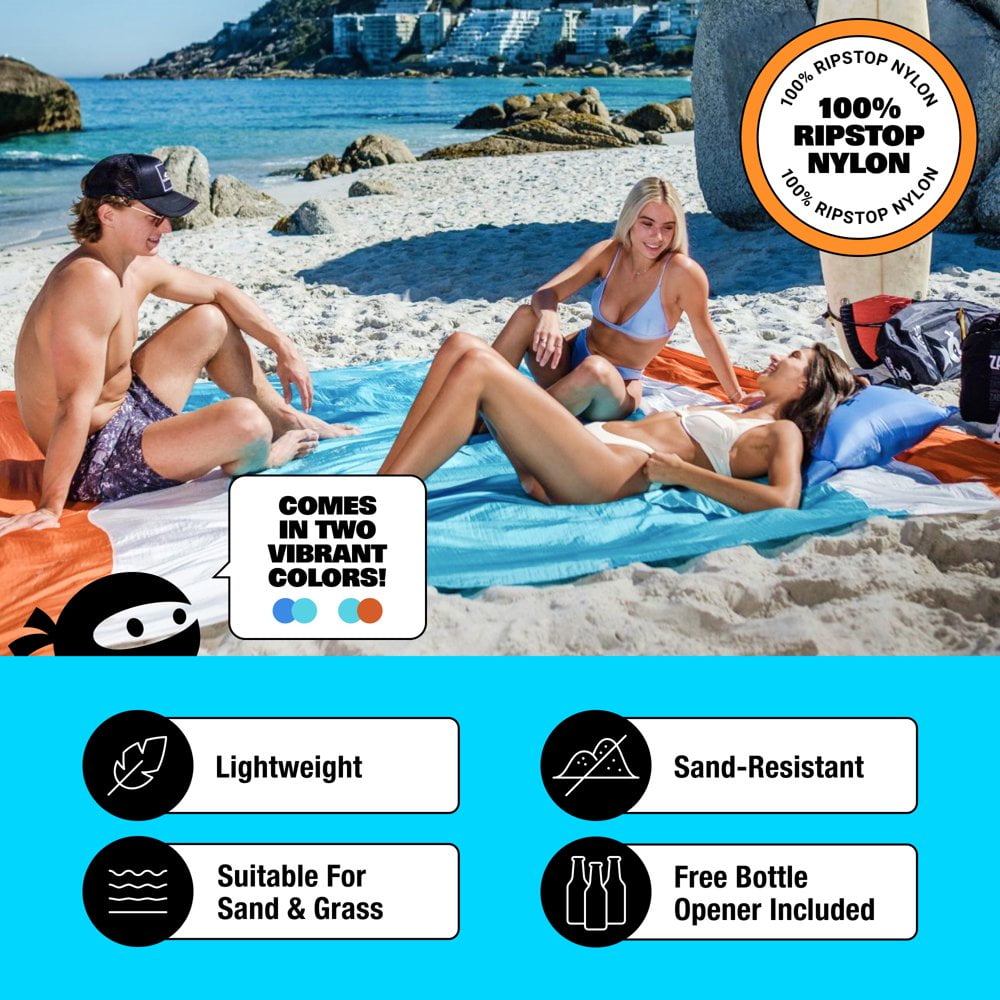 Sand free beach blanket with pockets sale