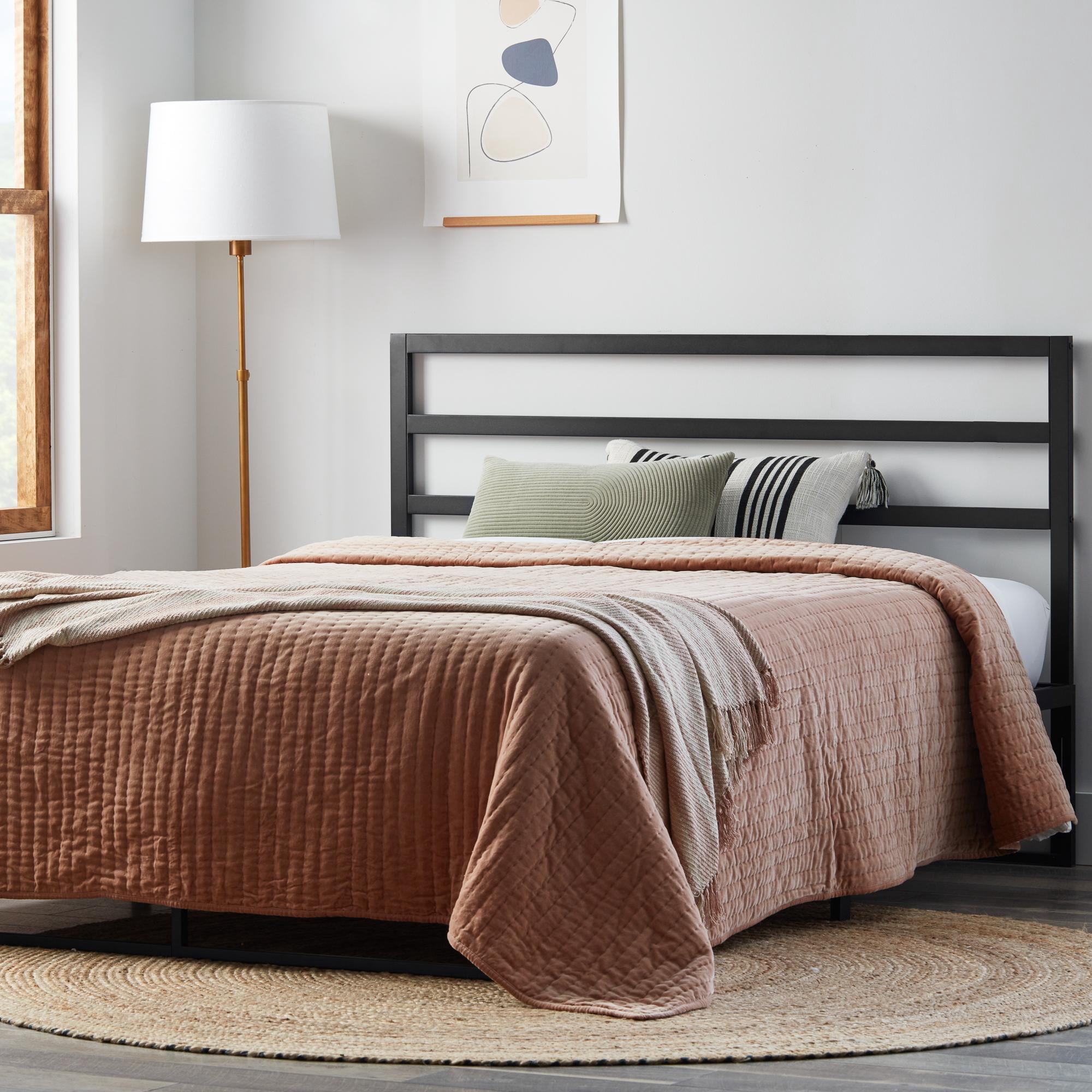 Rest Haven Boston Double Panel Metal Headboard, Twin