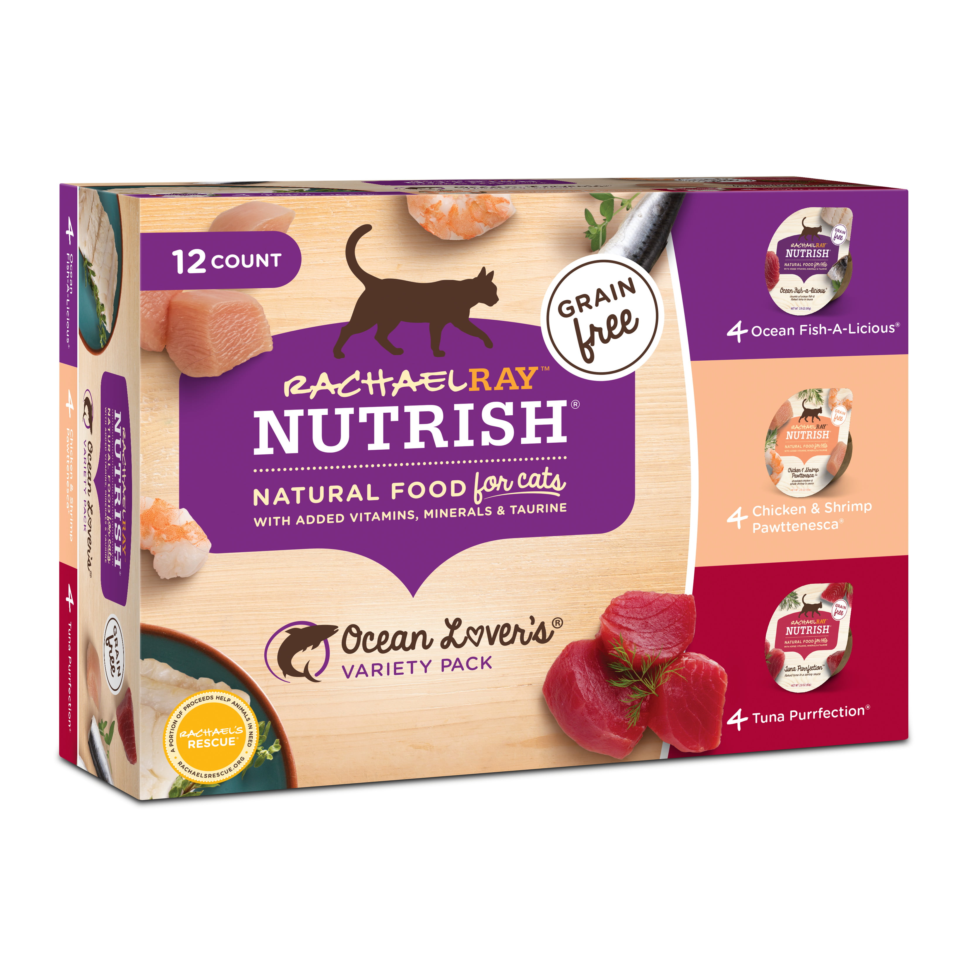 Rachael Ray Nutrish Natural Wet Cat Food Variety Pack, Grain Free