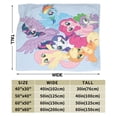 thumbnail image 4 of Manta de dibujos animados de My Little Pony, suave y acogedora manta de franela de felpa para todas las estaciones para niños y niñas, manta de vellón cálida y liviana para sofá cama o viaje de 60 x, 4 of 8