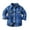 Blue, variant on Toddler Kids Boys Girls Flannel Plaid Shirt Shacket Jacket Long Sleeve Lapel Button Down Pocketed Shirts Regular Fit Casual Fall Coat Outwear Orange 3-6 Months