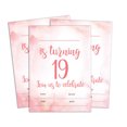 thumbnail image 1 of Darling Souvenir Pink Birthday Invitation Card 28 Pcs Fill or Write In Blank Invites Printable Party Supplies 5 x 7 Inches, 1 of 5