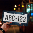 thumbnail image 4 of 1 Pcs Denim with Heart License Plate Frame, License Plate Cover for Car Decorative Parts, Aluminum License Plate Bracket Holder Rust-Proof Weather-Proof for US Standard Car, 4 of 9