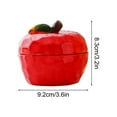 thumbnail image 2 of Joyero con tapa de cerámica con forma de fresa, ideal para guardar dulces, organizar objetos pequeños, regalo para ella, tamaño de viaje, de cerámica, para dormitorio., 2 of 7