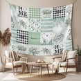 thumbnail image 2 of Sage Green Coastal Large Tapestry for Bedroom Wall Hanging Tapestry,Turtle Nautical Anchor Starfish Coral Ceiling Backdrop Tapestries Poster Blanket Wall Decor for Teens Room Living Room 85" x 90", 2 of 8
