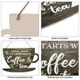 thumbnail image 5 of Wood Coffee Sign Latte Mocha Java Letter Coffee Cup Wall Decor Retro Coffee Bar Wooden Wall Decor Farmhouse Coffee Shop Wall Coffee Decorations for Kitchen Coffee Shop Wall Decor 7.68x11.8 Inch, 5 of 6