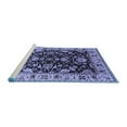 thumbnail image 2 of Ahgly Company Machine Washable Indoor Square Oriental Blue Industrial Area Rugs, 8' Square, 2 of 4