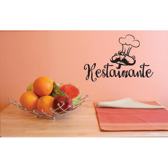 Custom Decals Restaurante Wall Art Size: 20 Inches x 30 Inches Color: Black
