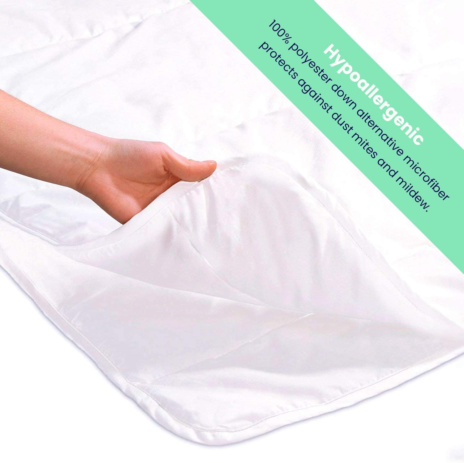 Celeep Thin Duvet Insert (86"x 86") - White, All Season Down Alternative Comforter Insert, Soft, Plush Microfiber Fill, Machine Washable, Queen Size - image 2 of 7