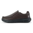 thumbnail image 3 of FitVille Mens Extra Wide Slip on Casual Shoes Dress Shoes Leather Loafers, Chocolate Brown, 12 x-Wide, 3 of 5