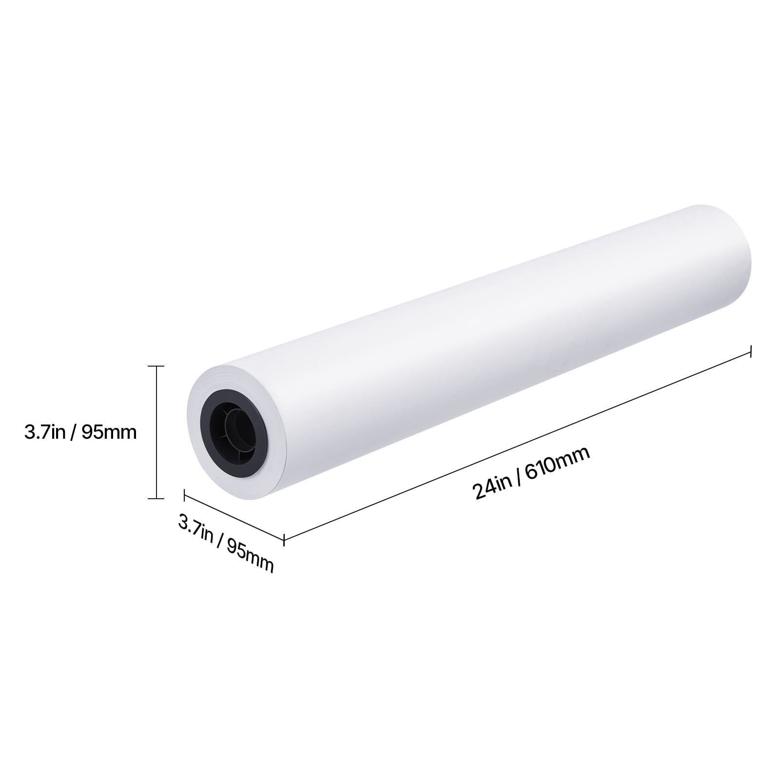 VEVOR Wide Format Paper, 24 in x 150 ft Plotter Paper, 6 Rolls CAD Bond Rolls with 2 in Core, 20 LB Bond Paper Rolls, Idea for CAD Drawings, Engineering Plans, GIS Maps & Architectural Designs