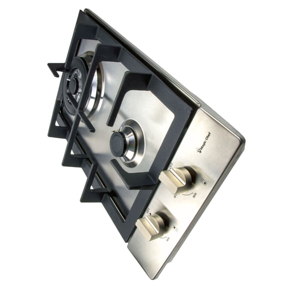 Magic Chef MCSCTG12S 12in Built-in Gas Cooktop Stainless Steel, Height 3.6in Width 12in Depth 11.8in