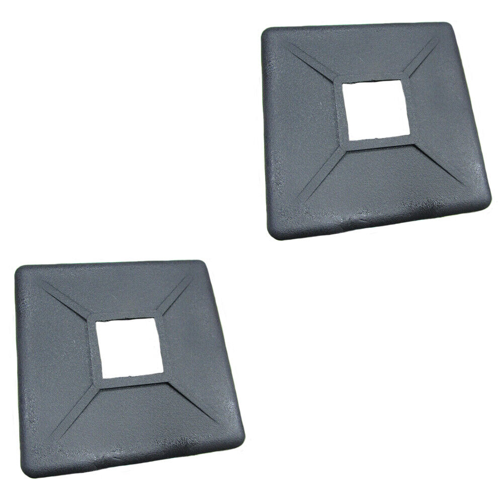 4" Square Rubber Bumper Plug End Cap Cover Black RV Camper Trailer 2