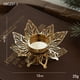 thumbnail image 3 of Candelabro de Hierro Dorado para Navidad, Decoración de Mesa, Decoración Navideña, Decoración de Copos de Nieve, Arreglo de Mesa, 3 of 4