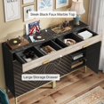 thumbnail image 5 of Tribesigns 4-Tier Shoe Cabinet with Drawers & Adjustable Shelves, Wooden Shoe Storage Cabinet with Doors for Entryway Foyer Hallway,Faux Marble Top, 5 of 6