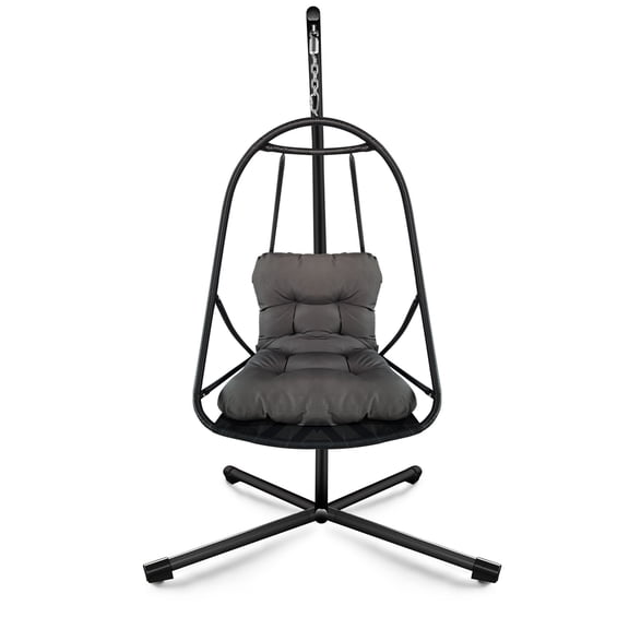 CQSXDA Swing Egg Chair With Stand In Modern Wicker Rattan Design For Indoor Outdoor Use With Cushion And Pillow