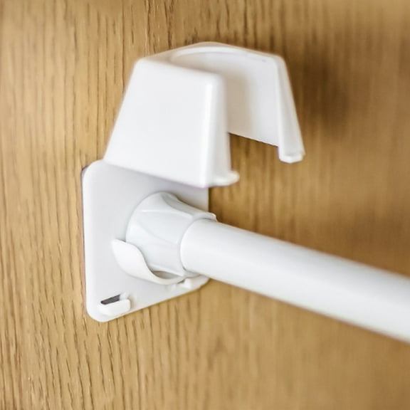 Niceauty 2Pcs Plastic Curtain Rod Holders Strong Brackets for Window Hardware