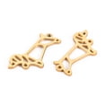 thumbnail image 2 of 10 pc Hollow 304 Stainless Steel Links Connectors Laser Cut Dog Real 14K golden Plated 11x21x1mm Hole: 1mm, 2 of 2